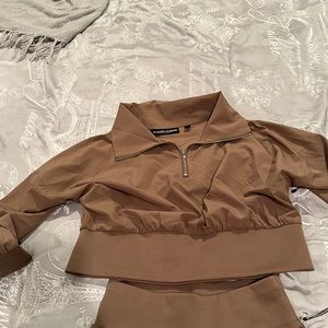 NWT joggers and crop top pullover